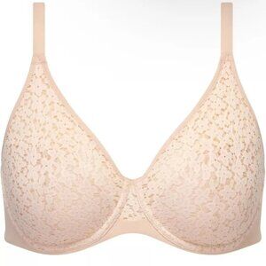 NWT- Chantelle Norah Seamless Comfort Bra NUDE BLUSH - Sz 34DD/34E